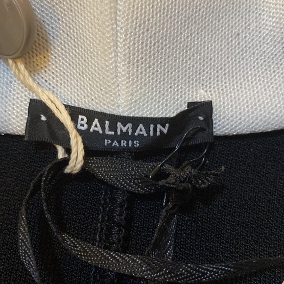 Balmain White Collar Black Suit Jacket size FR 38 - Picture 5 of 10